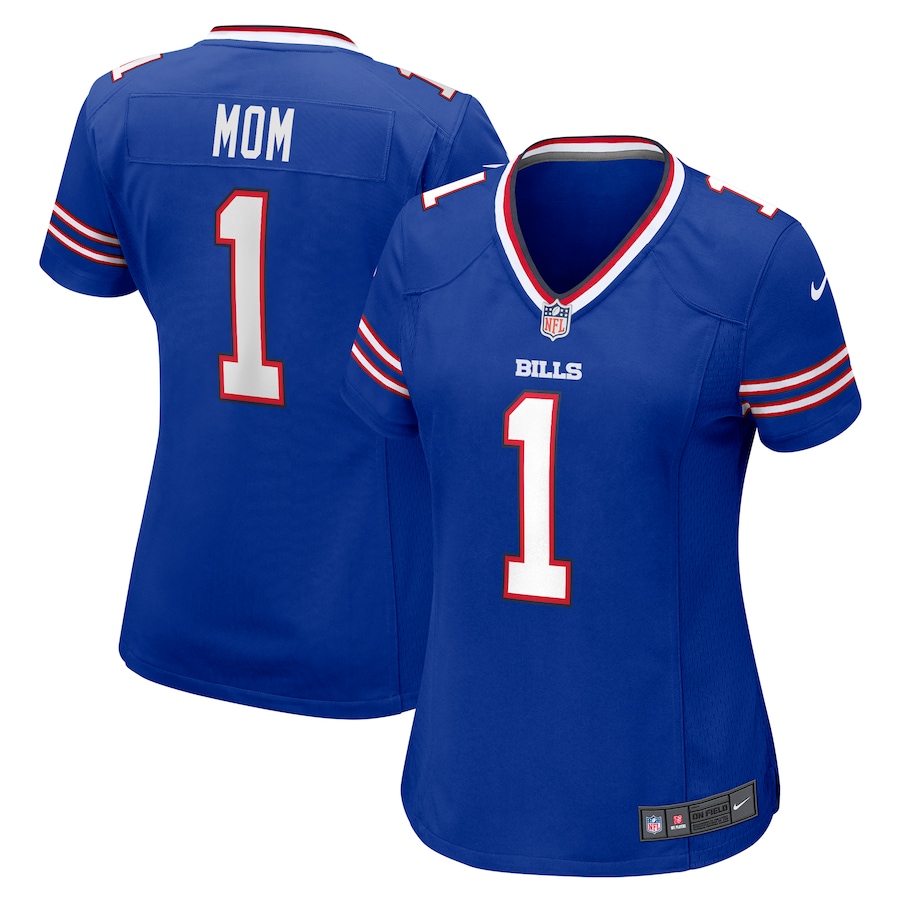 Women's Buffalo Bills Number 1 Mom Nike Royal Game Jersey - ujerseystore