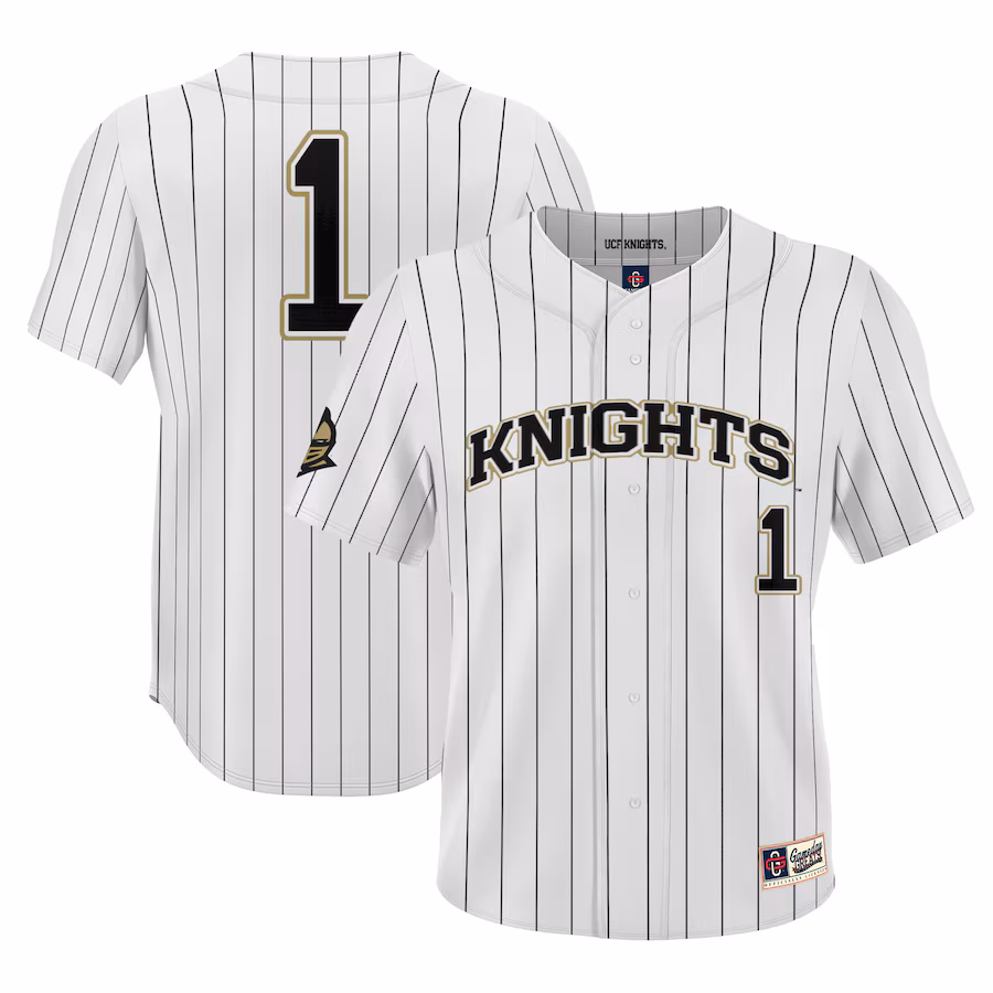 #1 UCF Knights GameDay Greats Lightweight Baseball Jersey - White - ujerseystore