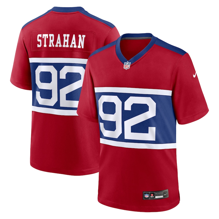 Men's New York Giants Michael Strahan Nike Century Red Alternate Retired Player Game Jersey - ujerseystore