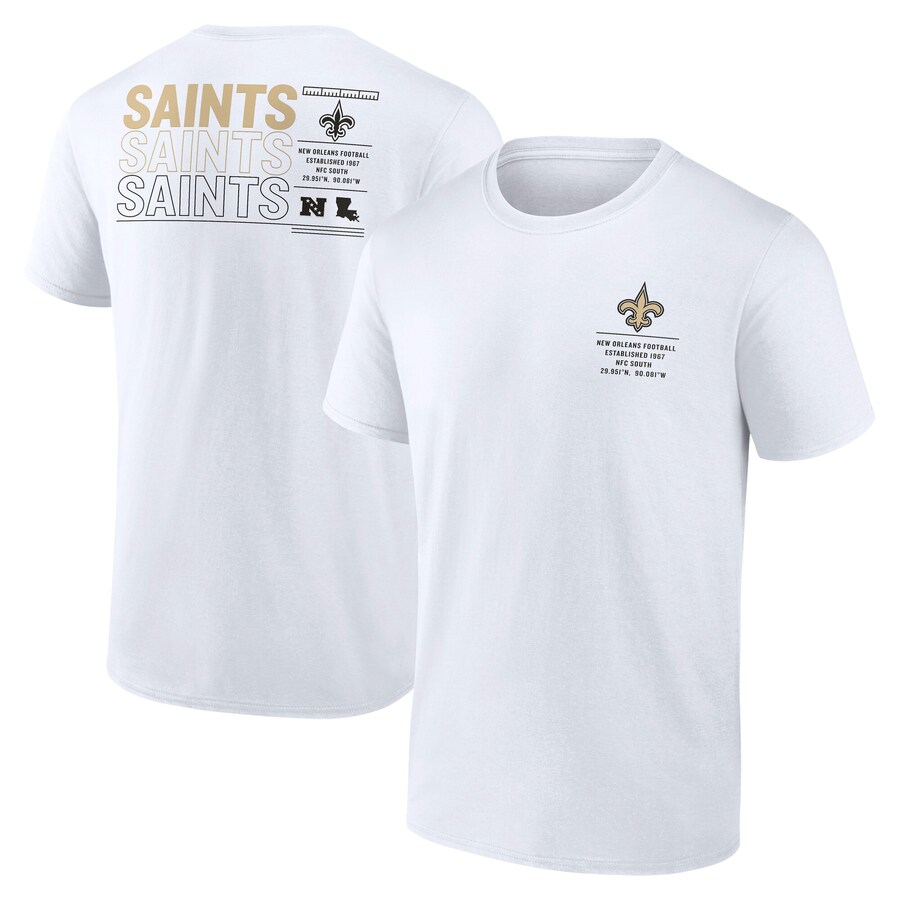 Men's New Orleans Saints Fanatics White Repeat Stats T-Shirt - ujerseystore