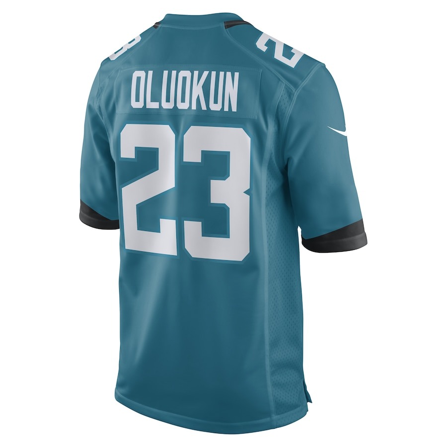 Men's Jacksonville Jaguars Foyesade Oluokun Nike Teal Game Player Jersey - ujerseystore