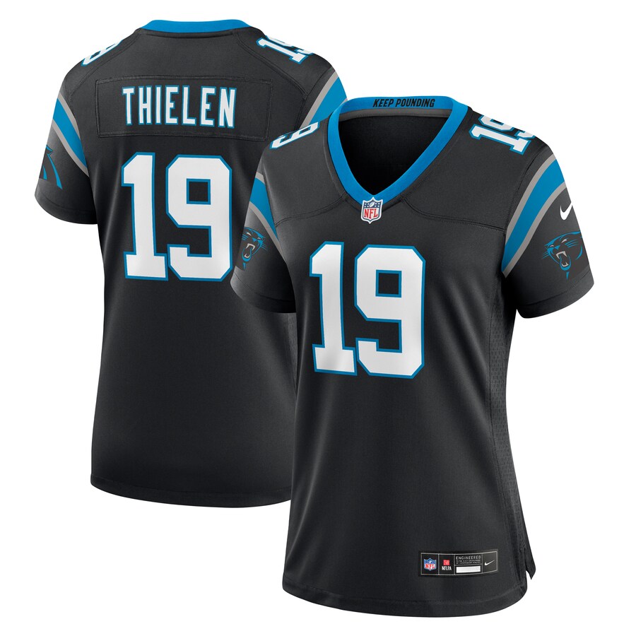 Women's Carolina Panthers Adam Thielen Nike Black Game Player Jersey - ujerseystore