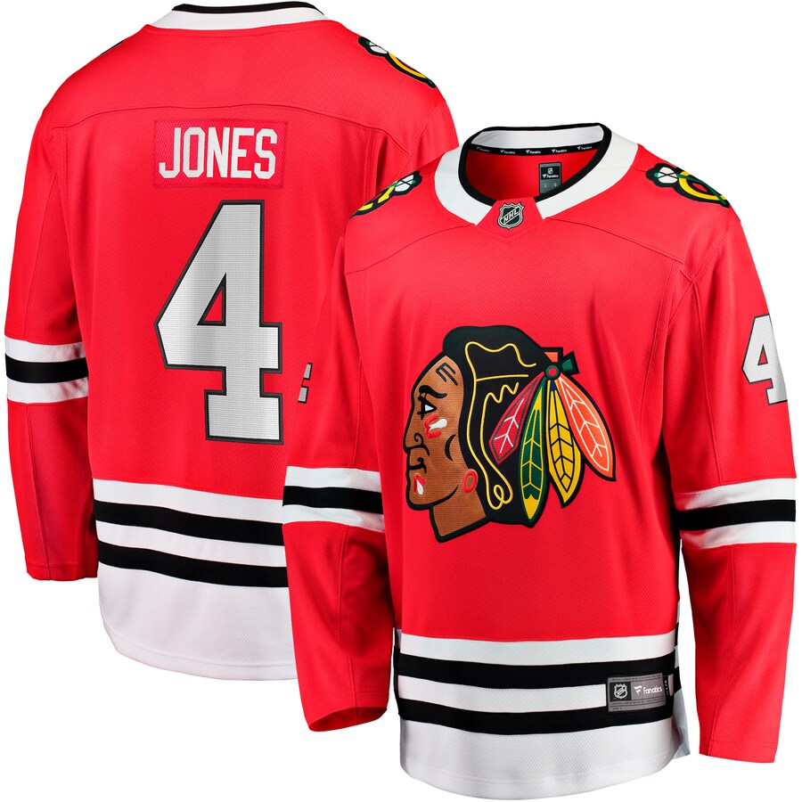 Men's Chicago Blackhawks Seth Jones Fanatics Branded Red Home Breakaway Player Jersey - ujerseystore