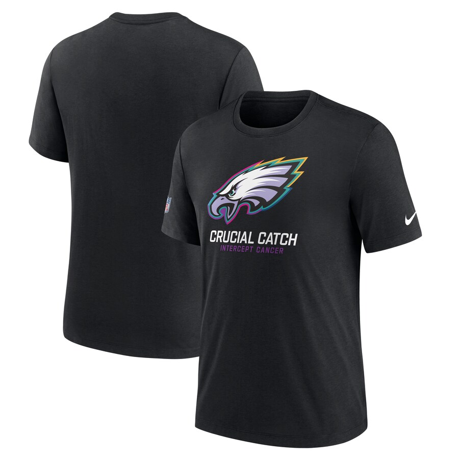 Men's Philadelphia Eagles Nike Black 2024 NFL Crucial Catch Big & Tall T-Shirt - ujerseystore