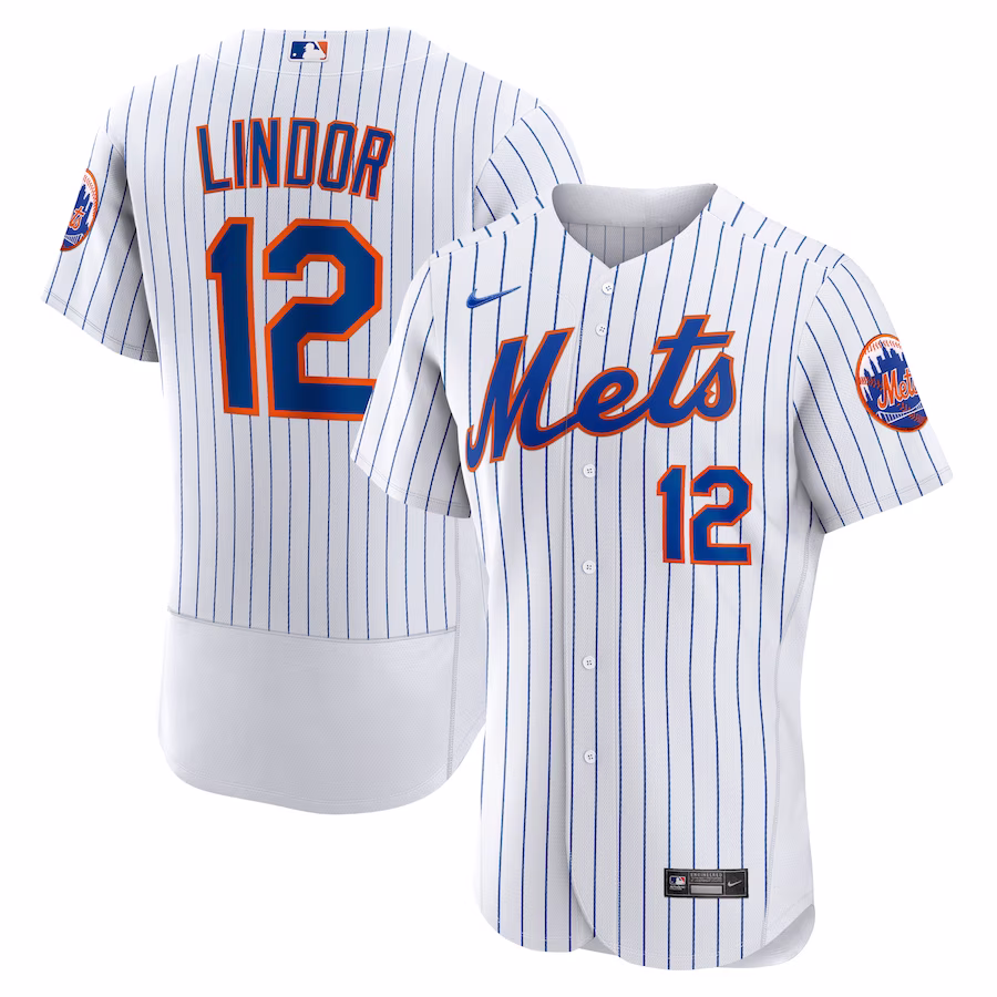 Men's New York Mets Francisco Lindor Nike White Home Authentic Player Jersey - ujerseystore