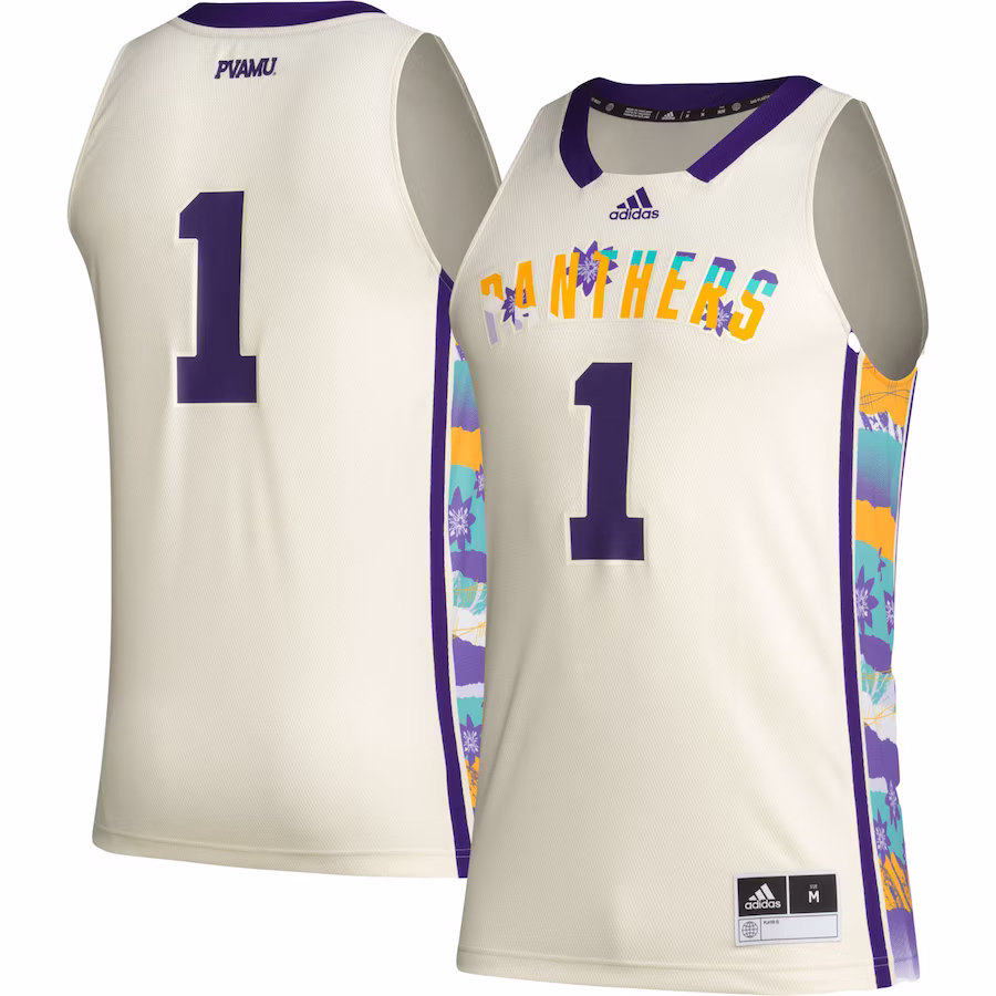 #1 Prairie View A&M Panthers adidas Honoring Black Excellence Basketball Jersey - Khaki - ujerseystore