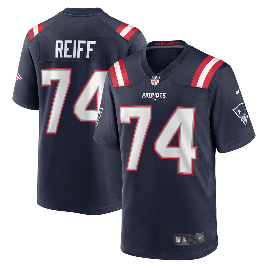 Men's New England Patriots Riley Reiff Nike Navy Game Jersey - ujerseystore