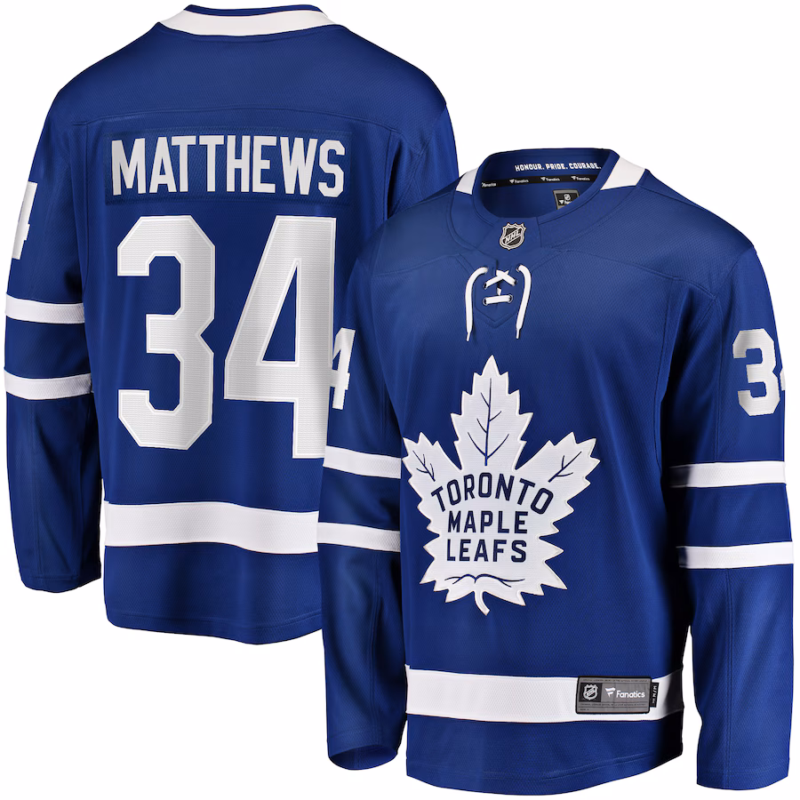 Men's Toronto Maple Leafs Auston Matthews Fanatics Blue Home Breakaway Jersey - ujerseystore