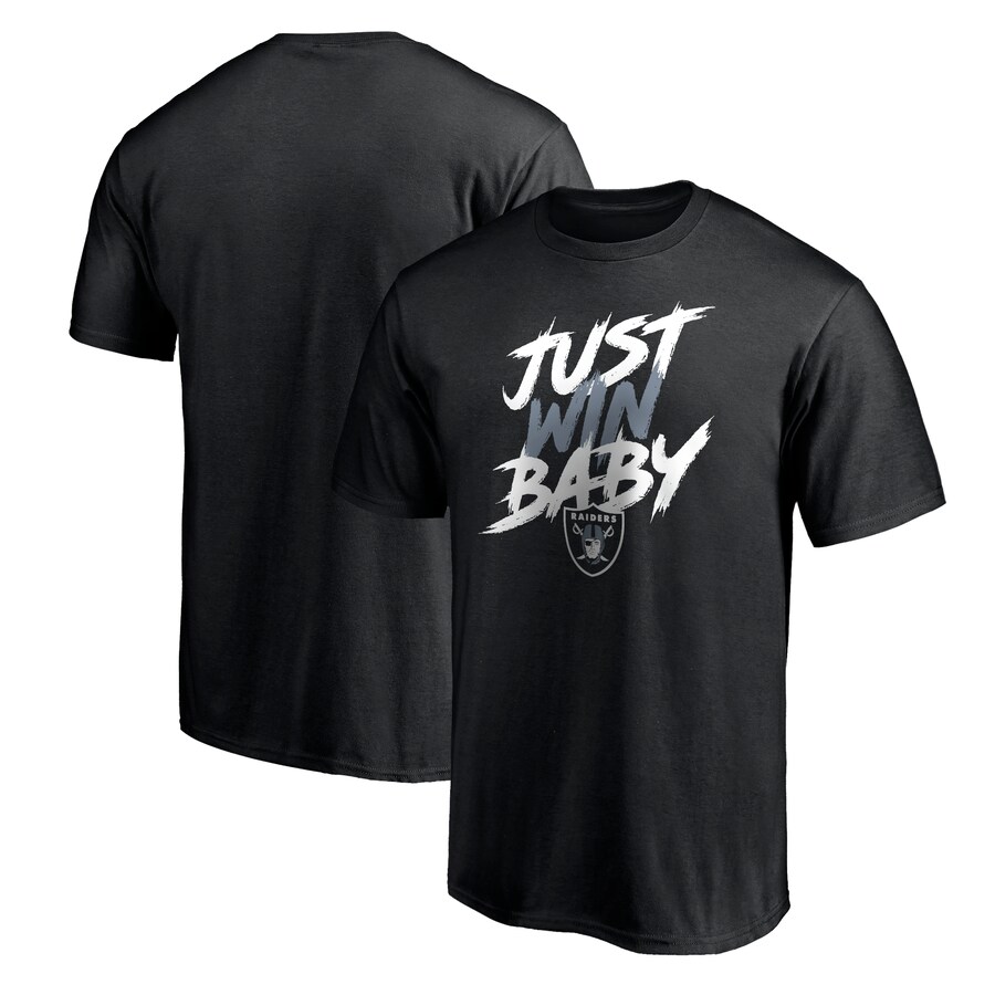 Men's Las Vegas Raiders Black Just Win T-Shirt - ujerseystore