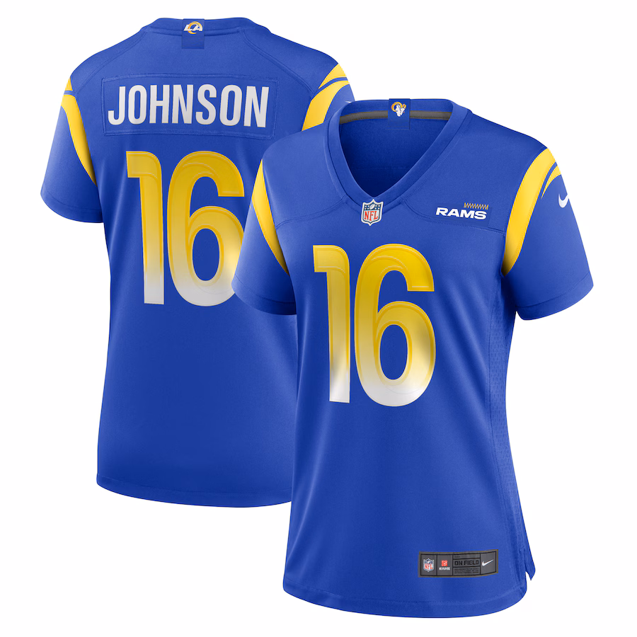 Women's Los Angeles Rams Tyler Johnson Nike  Royal Team Game Jersey - ujerseystore