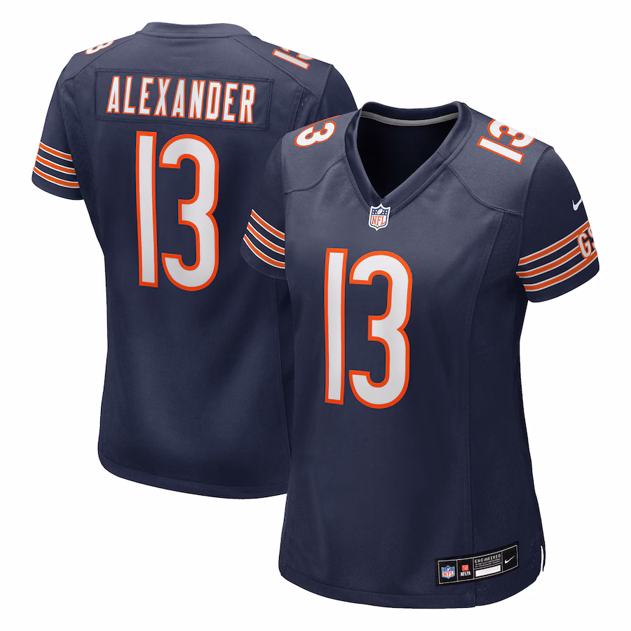 Women's Chicago Bears Maurice Alexander Nike Navy Team Game Jersey - ujerseystore