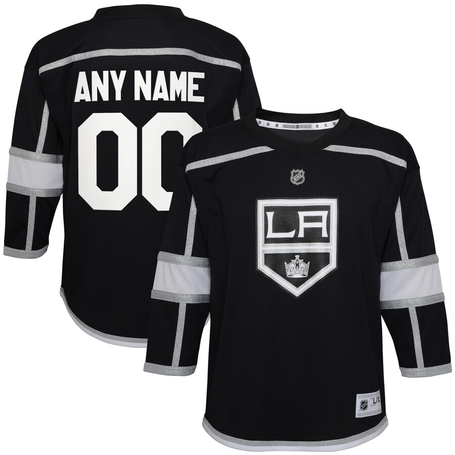 Youth Los Angeles Kings Black Home Replica Custom Jersey - ujerseystore