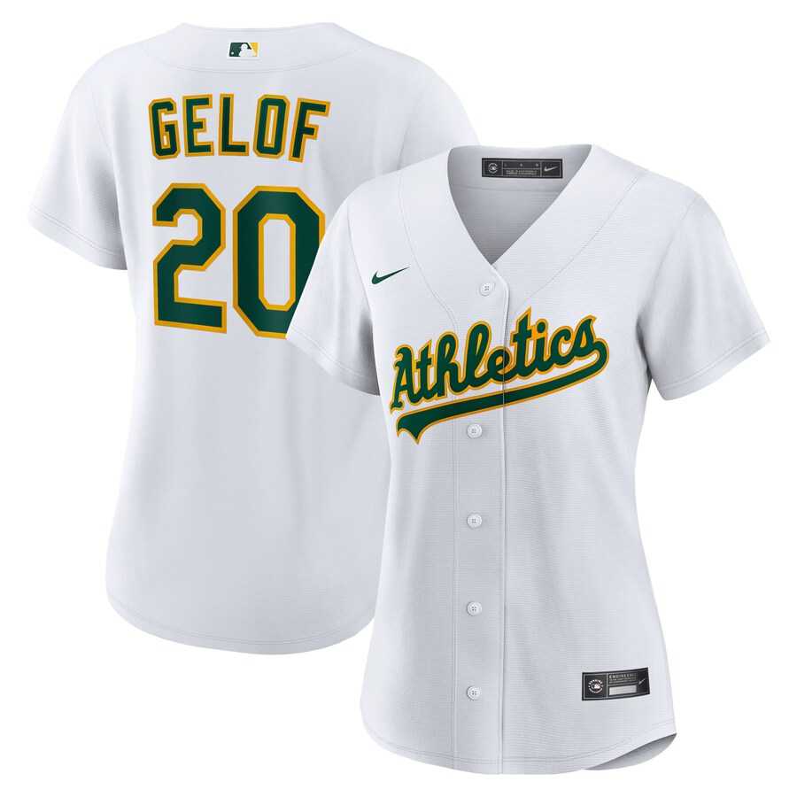 Women's Oakland Athletics Zack Gelof Nike White Home Replica Player Jersey - ujerseystore