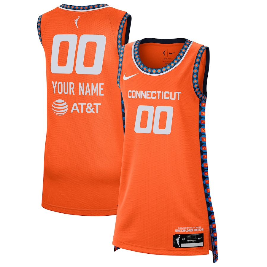 Unisex Connecticut Sun Nike Orange 2021 Explorer Edition Victory Custom Jersey - ujerseystore