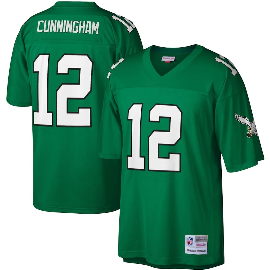 Men's Philadelphia Eagles Randall Cunningham Mitchell & Ness Kelly Green Legacy Replica Jersey - ujerseystore
