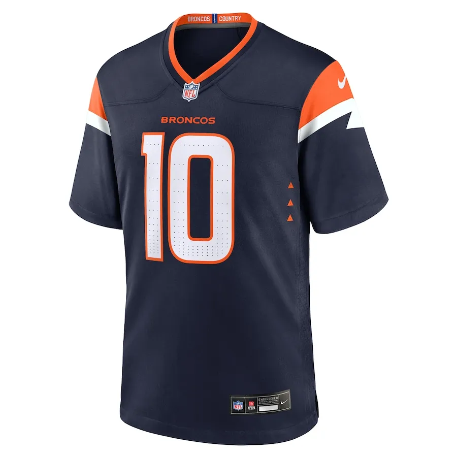 Men's Denver Broncos Bo Nix Nike  Navy Alternate Game Jersey - ujerseystore