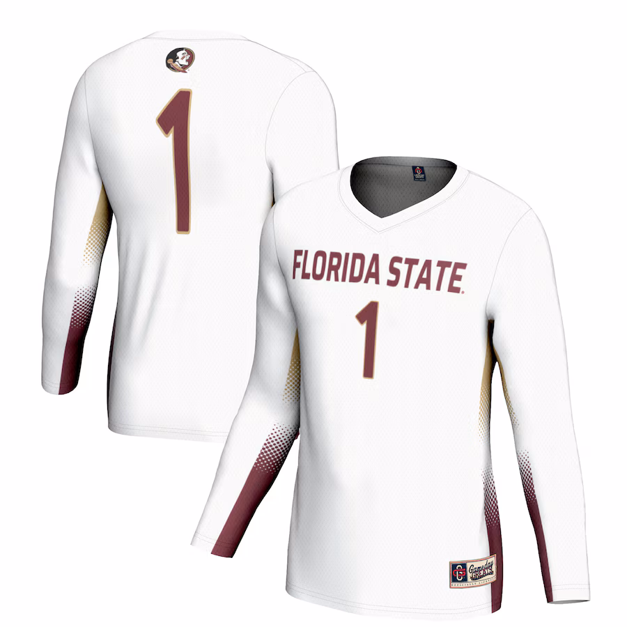 Unisex GameDay Greats #1 White Florida State Seminoles Lightweight Volleyball Jersey - ujerseystore