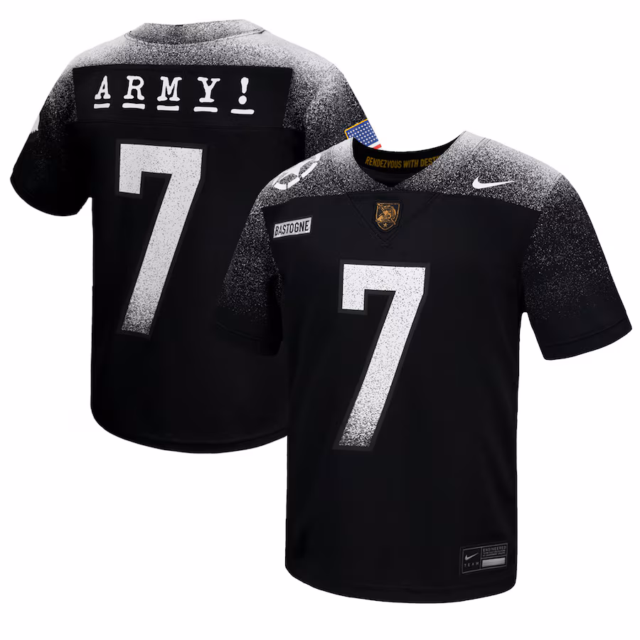 Youth Nike Black Army Black Knights 2024 Rivalry Collection Alternate Replica Football Jersey - ujerseystore