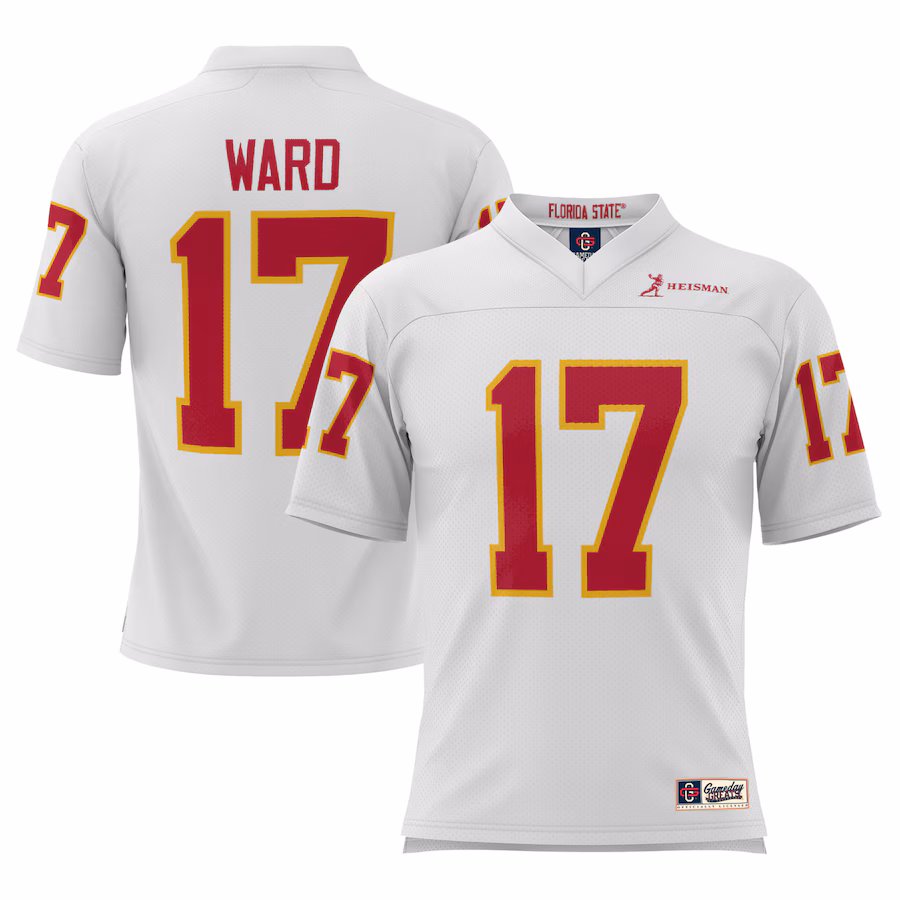 Men's GameDay Greats Charlie Ward White Florida State Seminoles Heisman Football Jersey - ujerseystore