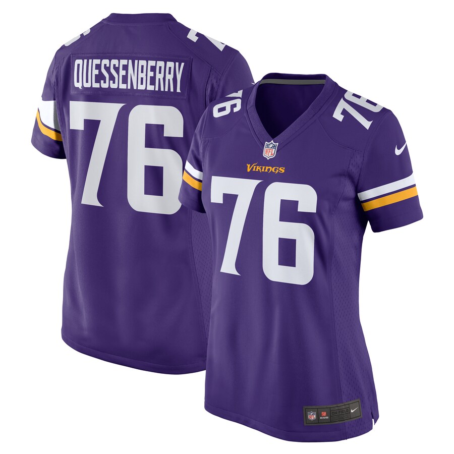 Women's Minnesota Vikings David Quessenberry Nike  Purple Team Game Jersey - ujerseystore