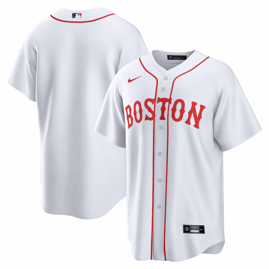 Men's Boston Red Sox Nike White Alternate Replica Team Jersey - ujerseystore
