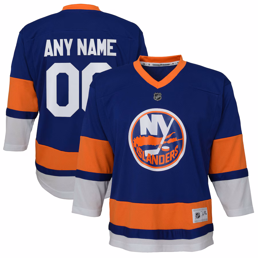 Youth New York Islanders Royal Home Replica Custom Jersey - ujerseystore