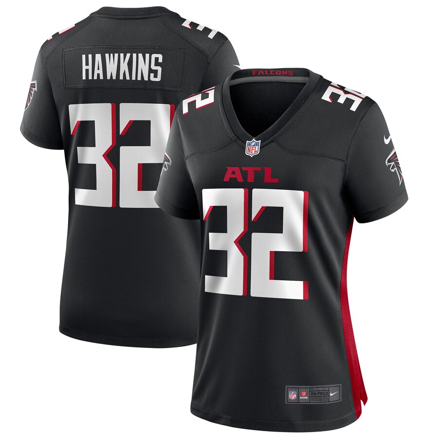 Women's Atlanta Falcons Jaylinn Hawkins Nike Black Game Jersey - ujerseystore
