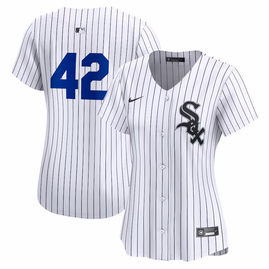 Women's Chicago White Sox  Nike White 2024 Jackie Robinson Day Home Limited Jersey - ujerseystore