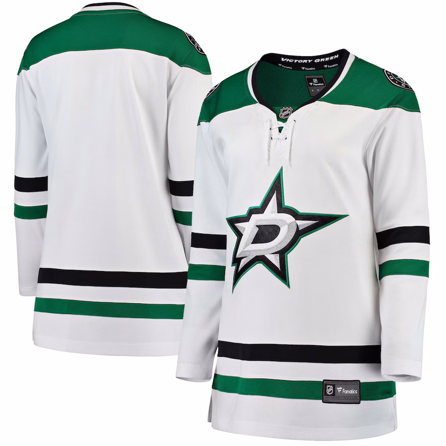 Women's Dallas Stars Fanatics White Away Breakaway Jersey - ujerseystore