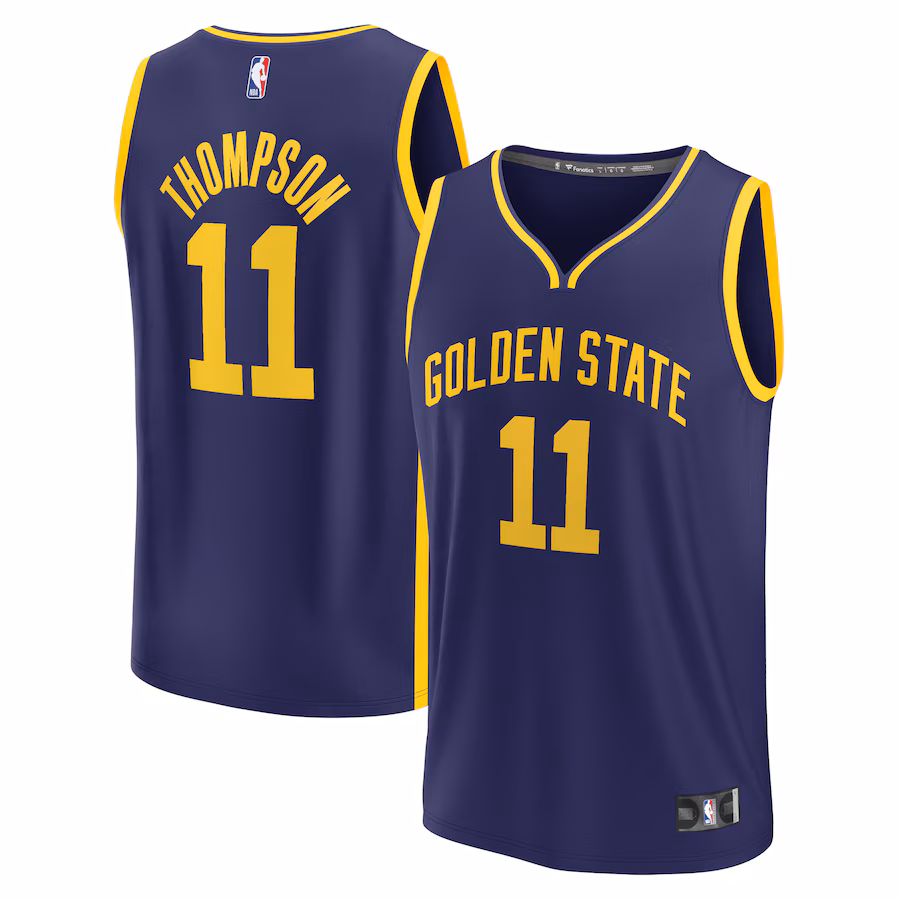 Men's Golden State Warriors Klay Thompson Fanatics Navy Fast Break Replica Player Jersey - Statement Edition - ujerseystore