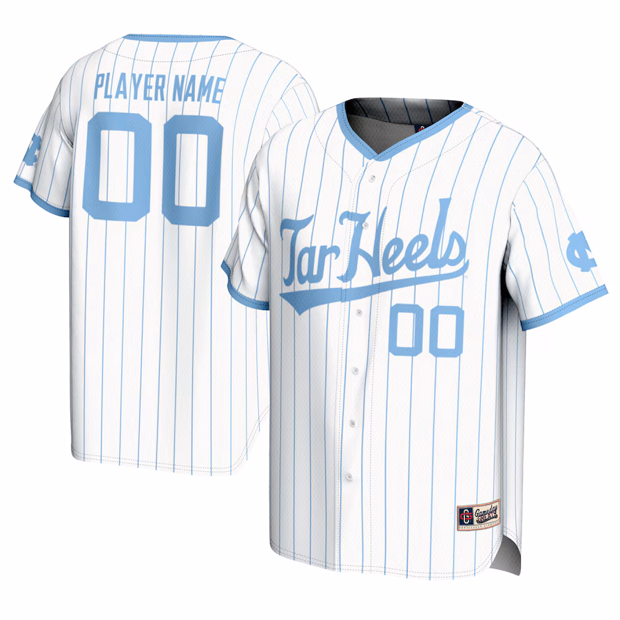 North Carolina Tar Heels GameDay Greats NIL Pick-A-Player Lightweight Baseball Jersey - White - ujerseystore