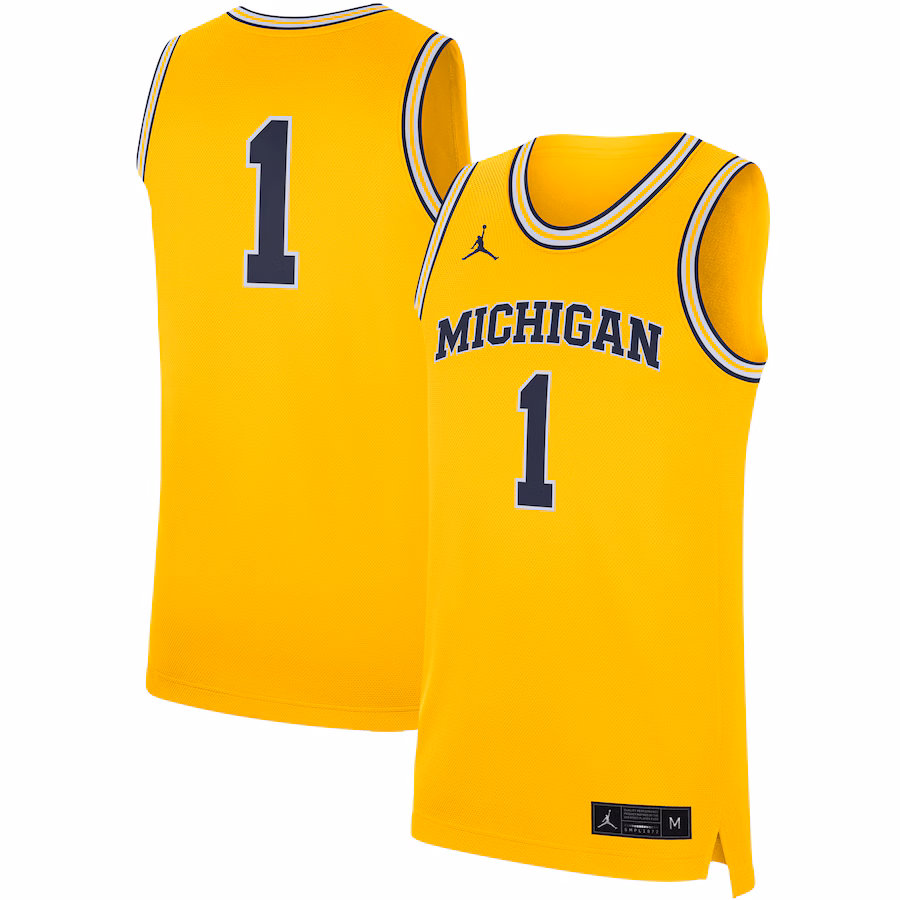 Men's Jordan Brand Maize Michigan Wolverines Replica Jersey - ujerseystore