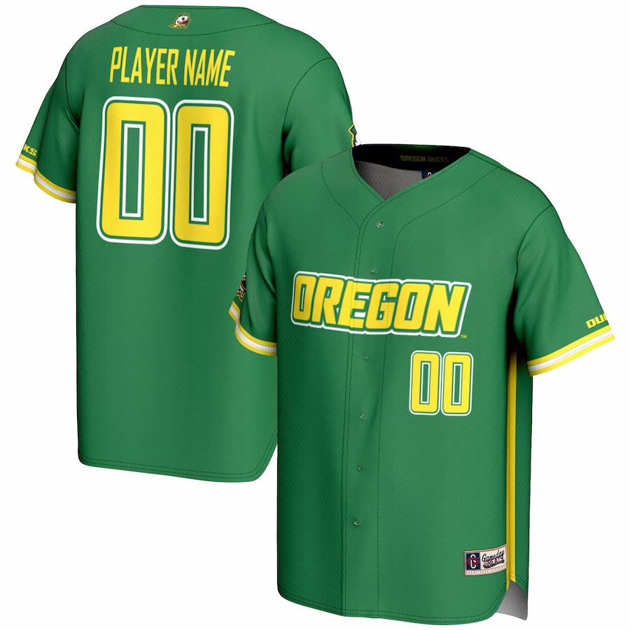 Oregon Ducks GameDay Greats NIL Pick-A-Player Lightweight Baseball Jersey - Green - ujerseystore