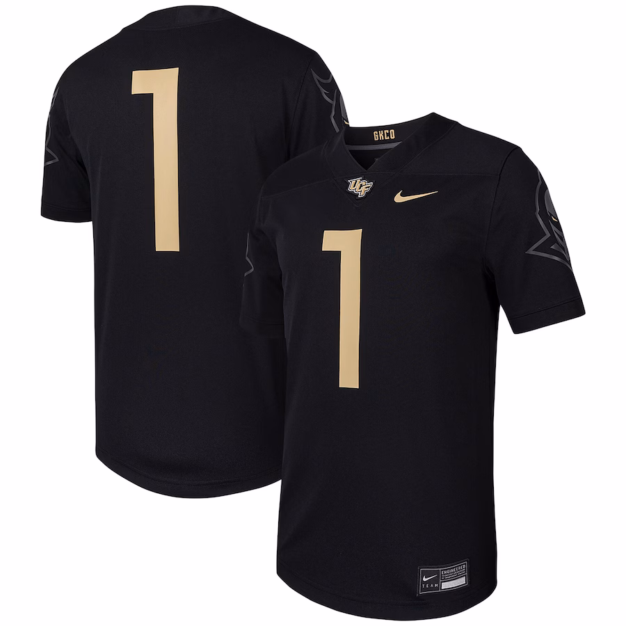 Men's Nike #1 Black UCF Knights Untouchable Replica Football Jersey - ujerseystore