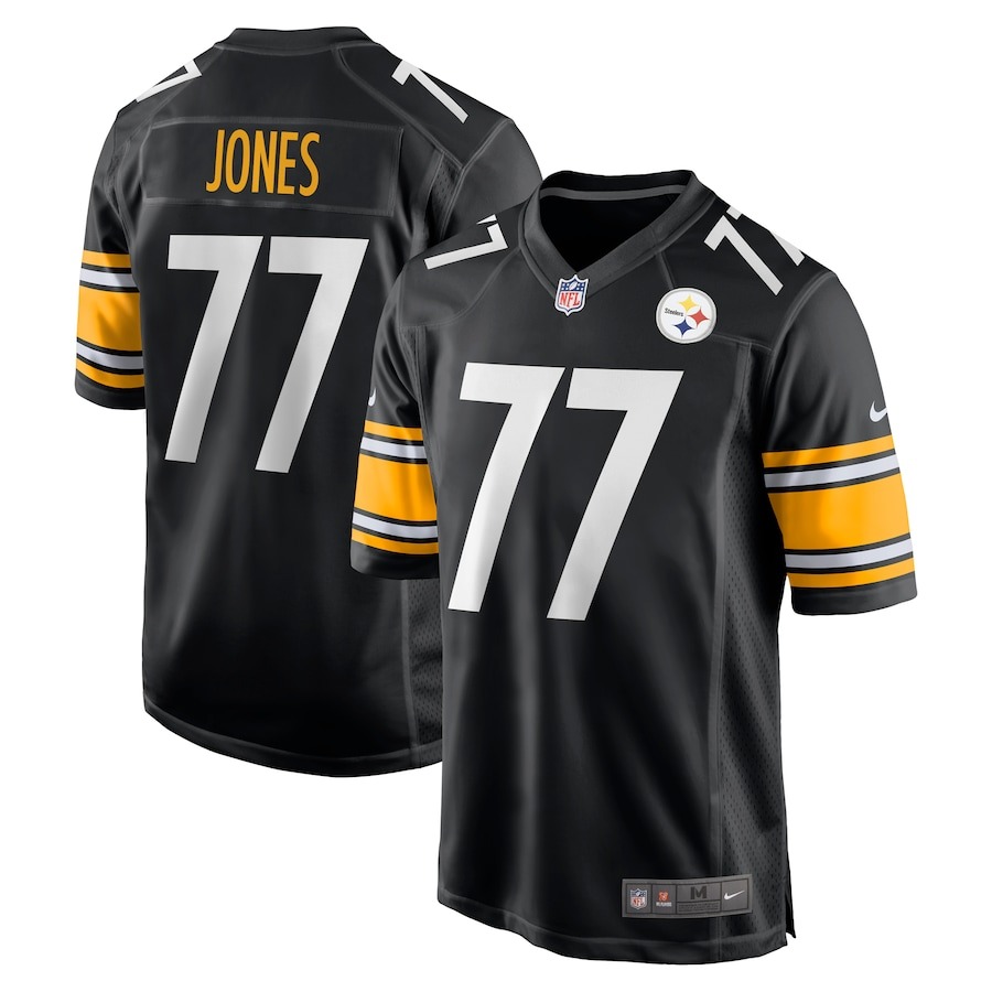 Men's Pittsburgh Steelers Broderick Jones Nike Black 2023 NFL Draft First Round Pick Game Jersey - ujerseystore