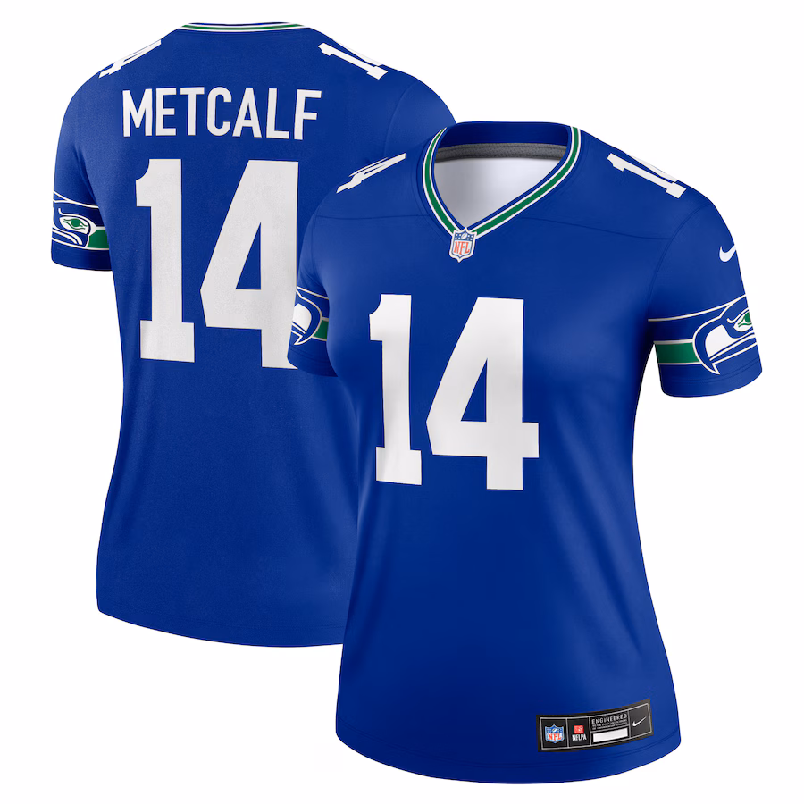 Women's Seattle Seahawks DK Metcalf Nike Royal Alternate Legend Jersey - ujerseystore