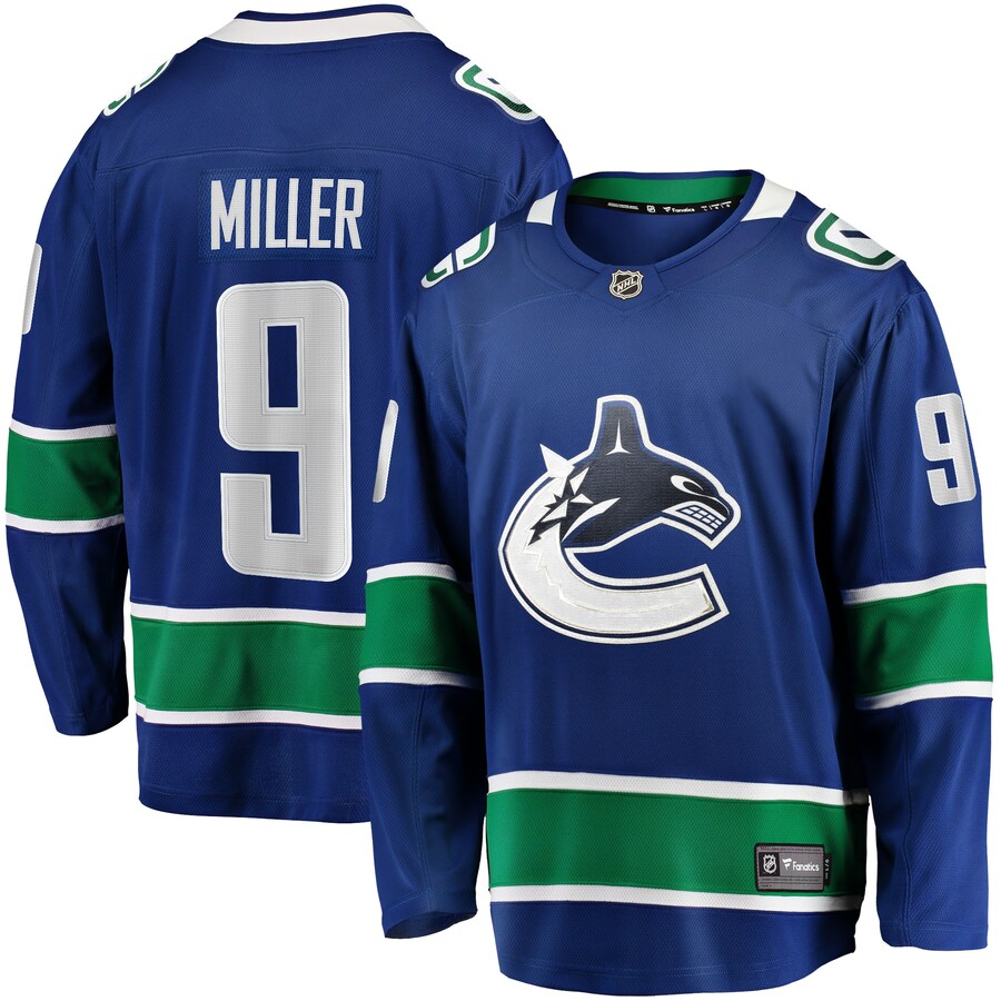Men's Vancouver Canucks J.T. Miller Fanatics Branded Blue Home Breakaway Player Jersey - ujerseystore