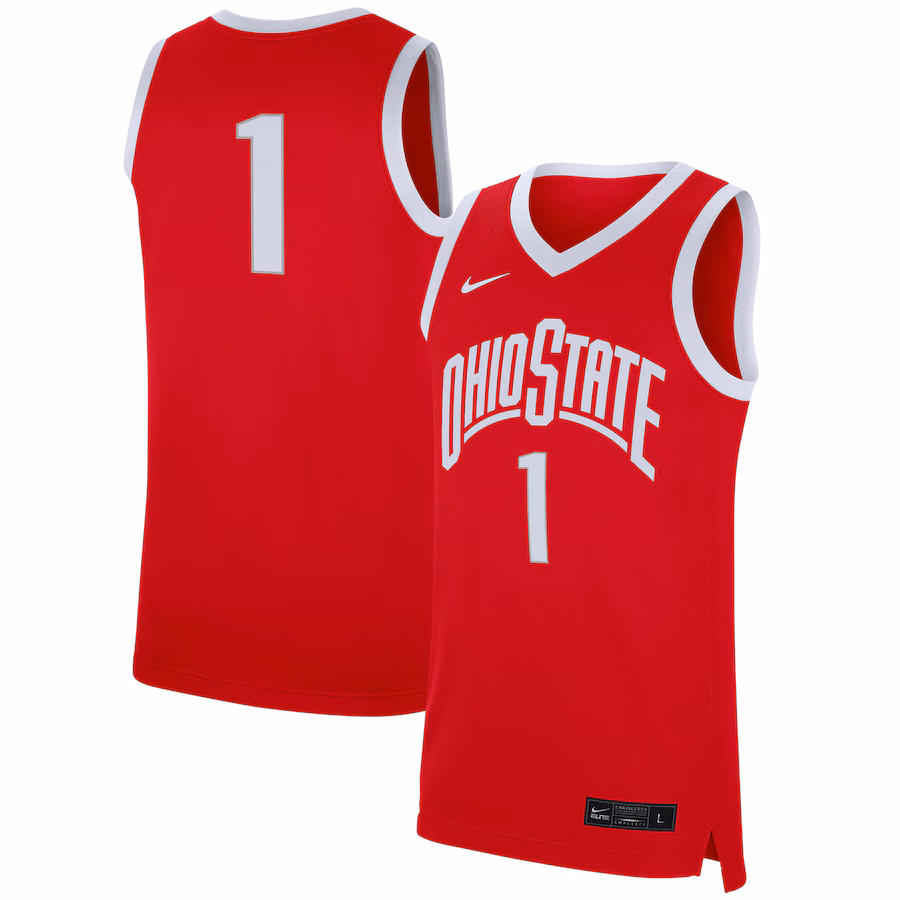#1 Ohio State Buckeyes Nike Replica Jersey - Scarlet - ujerseystore