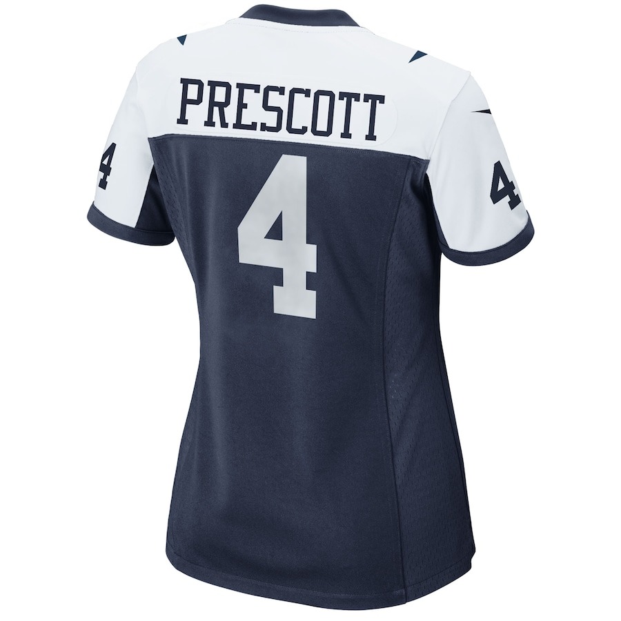Women's Dallas Cowboys Dak Prescott Nike Navy Alternate Game Team Jersey - ujerseystore