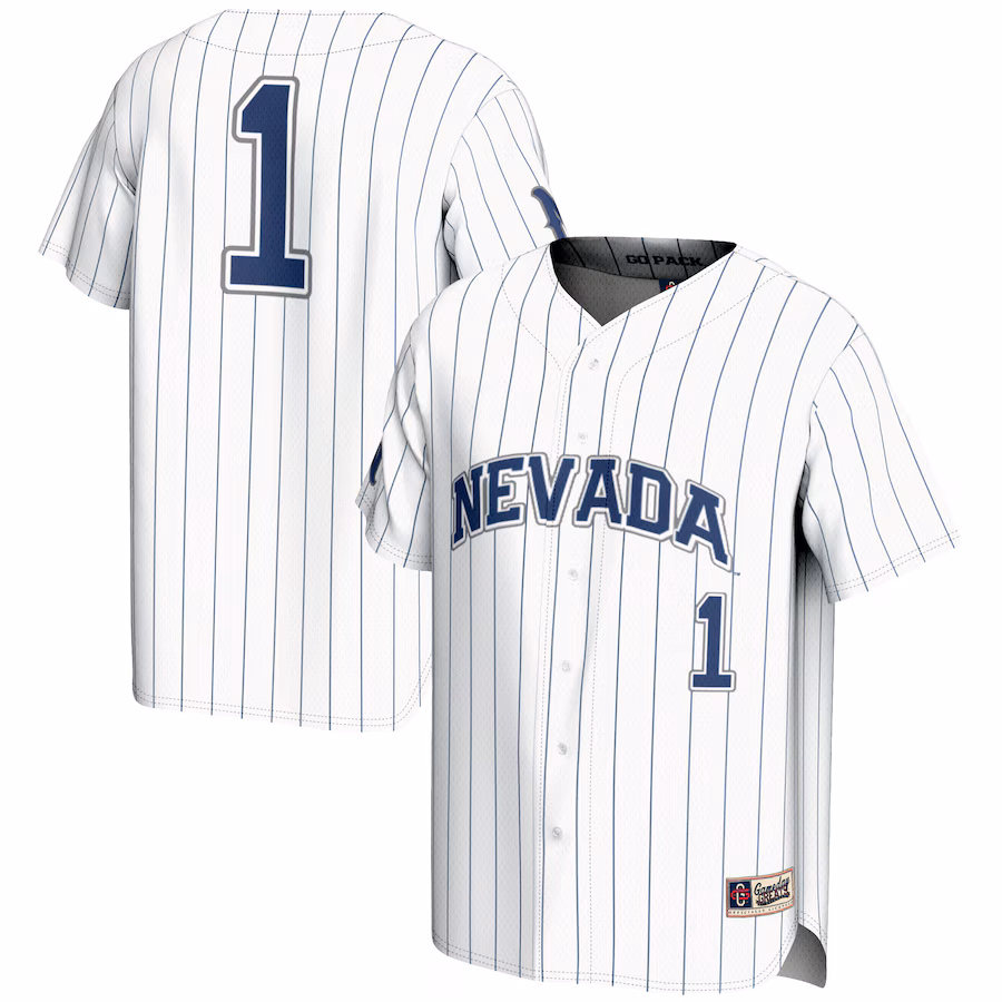 Men's GameDay Greats #1 White Nevada Wolf Pack Lightweight Baseball Fashion Jersey - ujerseystore
