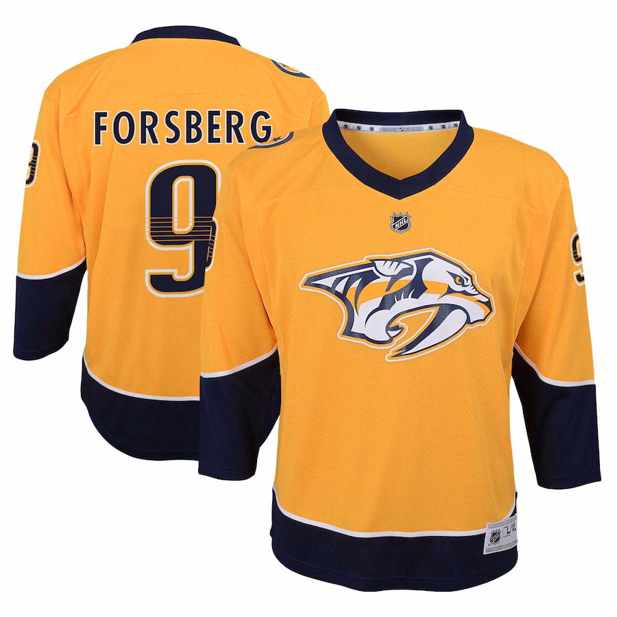 Youth Nashville Predators Filip Forsberg Gold Home Replica Player Jersey - ujerseystore