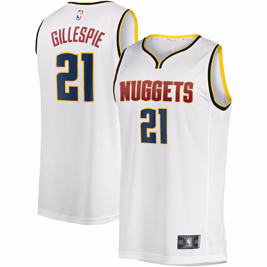Men's Denver Nuggets Collin Gillespie Fanatics White Fast Break Player Jersey - Association Edition - ujerseystore