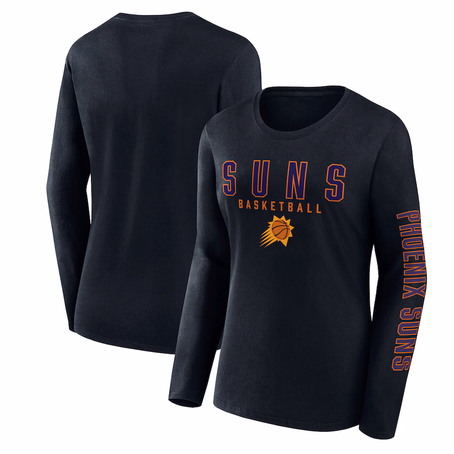 Women's Phoenix Suns Fanatics Black Top Baller Long Sleeve T-Shirt - ujerseystore