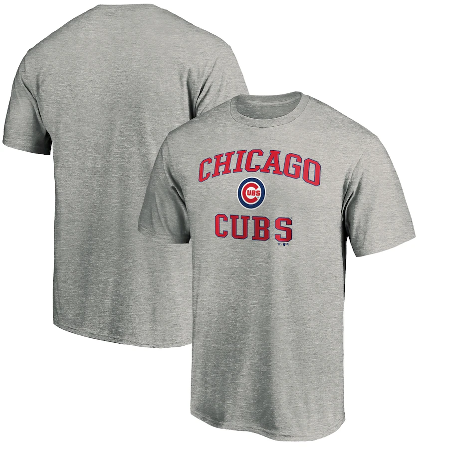 Men's Chicago Cubs Heather Gray Heart & Soul T-Shirt - ujerseystore