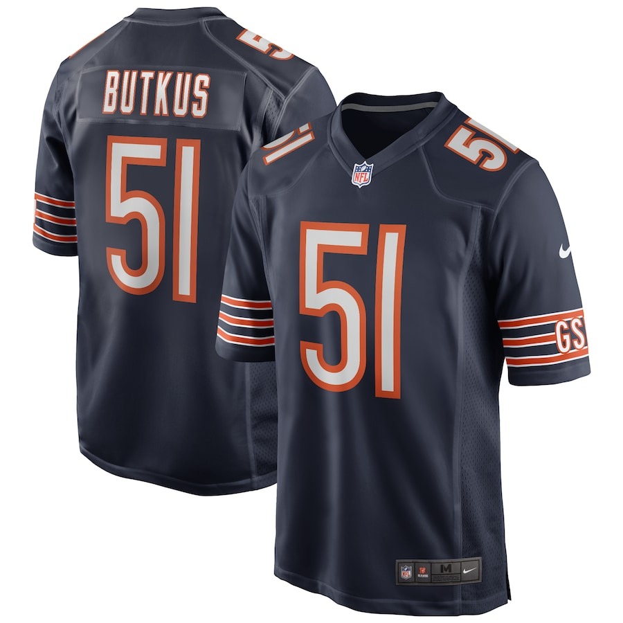 Men's Chicago Bears Dick Butkus Nike Navy Game Retired Player Jersey - ujerseystore