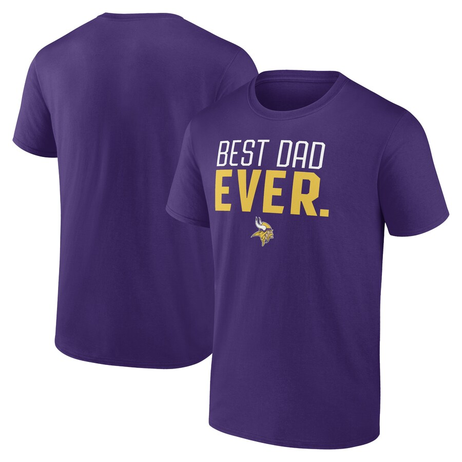 Men's Minnesota Vikings Purple Best Dad Ever Team T-Shirt - ujerseystore