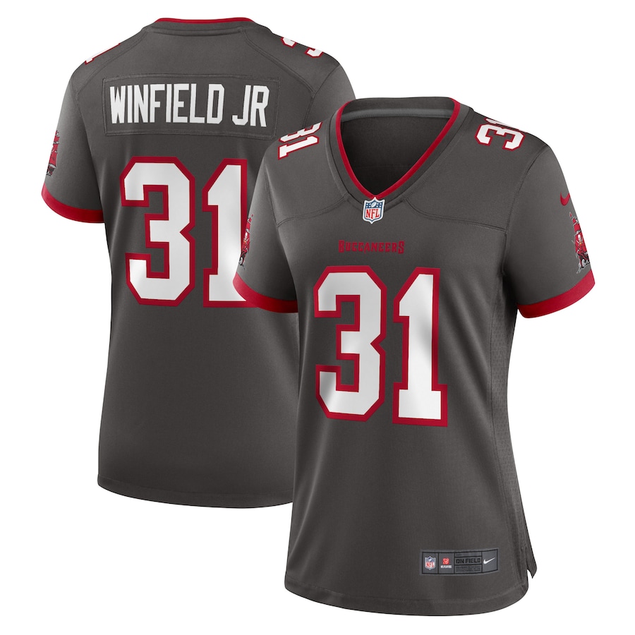 Women's Tampa Bay Buccaneers Antoine Winfield Jr. Nike Pewter Game Jersey - ujerseystore