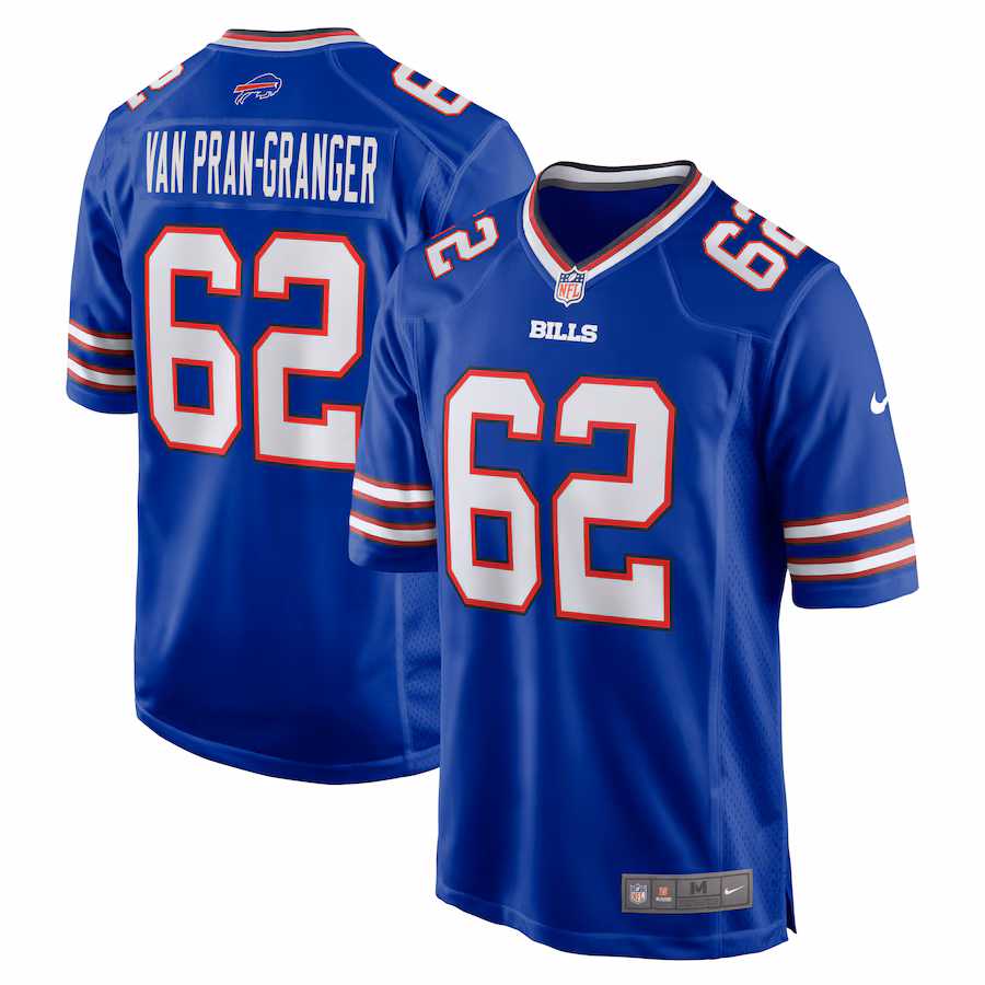 Men's Buffalo Bills Sedrick Van Pran-Granger Nike  Royal Game Jersey - ujerseystore