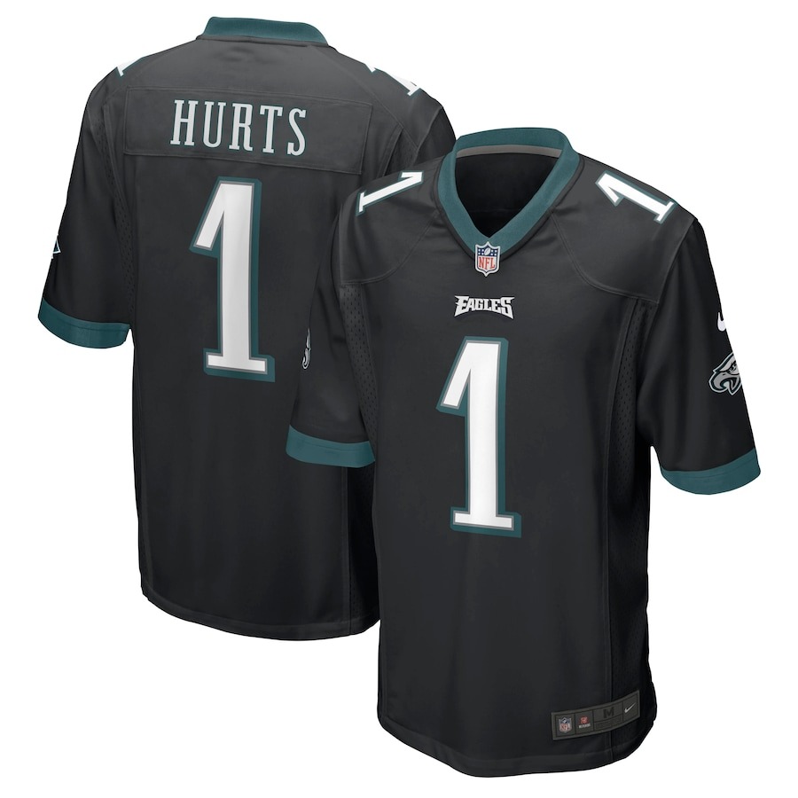 Men's Philadelphia Eagles Jalen Hurts Nike Black Game Jersey - ujerseystore