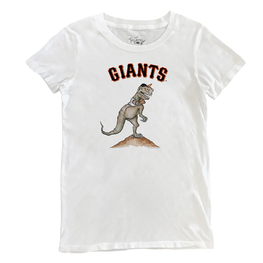 Women's San Francisco Giants Tiny Turnip White TT Rex T-Shirt - ujerseystore